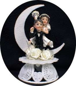 Funny Playful bride & groom YAH Wedding Cake topper #3  
