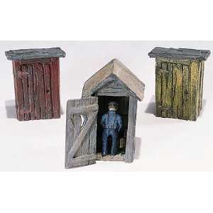   Outhouses And Man Scenic Details by Woodland Scenics Toys & Games