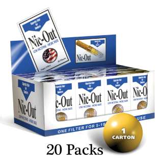 NIC OUT Cigarette Filters & Holders,Remove Tar & Nicotine 20 Packs 