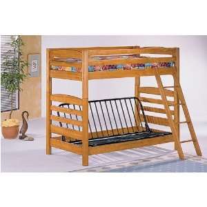  Solid Wood and Metal Futon Bunk Bed