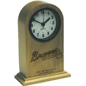 Atlanta Braves Wood Mantle Clock