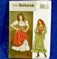 Butterick 3906 Pirates Sassy Lady Barmaid Pattern 6 10  