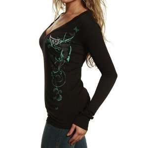  TapouT Ladies Black Fairytale Long Sleeve Premium T shirt 