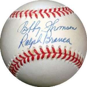  Signed Bobby Thomson Baseball   Ralph Branca & Sports 