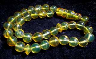 34 DOMINICAN CRYSTAL CLEAR BLUE ISH GREEN AMBER MISBAHA, PRAYER BEADS 