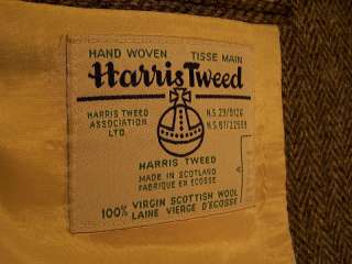 Harris Tweed Moores Mens Vintage Grey Herringbone 2 Button Blazer size 
