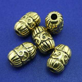 30pcs dark gold tone elliptical tube spacer beads h2026  