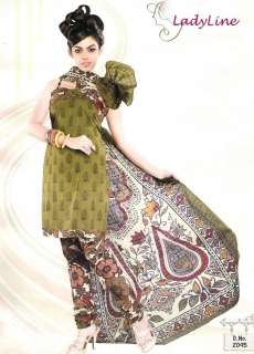   READYMADE ETHNIC PRINTED COTTON SALWAR KAMEEZ MATERIAL (ANY SIZE) 2095