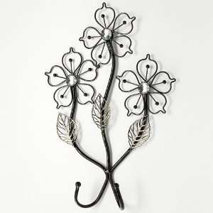  Jeweled Floral Wall Hook