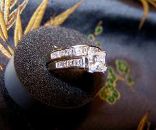 EGL cert Diamond Wedding & Engagement Rings 1.21ct main stone & 2.46 