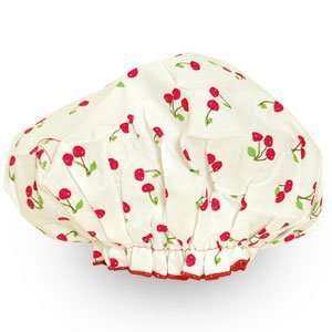  Spa Sister Cotton Bouffant Shower Cap   Cherry Beauty