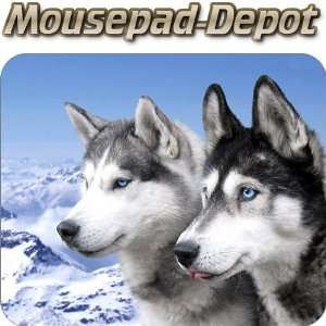  Husky Wolves (Husky Wolf) Premium Quality Mousepad 