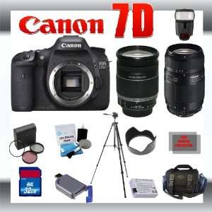 Canon EOS 7D Digital SLR Camera Body with Canon 18 200mm and Tamron AF 