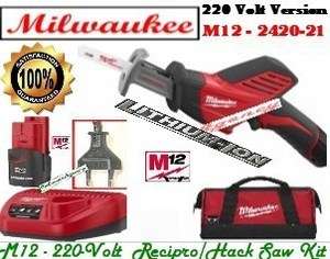 Milwaukee   M12 REDLITHIUM™ 220 Volt Hackzall Reciprocating Kit 