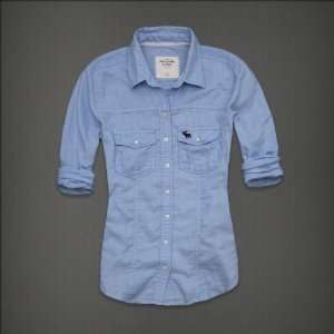 Abercrombie & Fitch Womens Shirt Light Blue