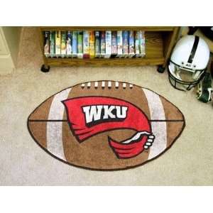  Western Kentucky WKU Hilltoppers Football Shaped Area Rug 