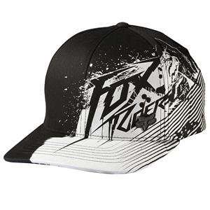  Fox Racing Fresh Kill Flexfit Hat   L/XL/Black/White 