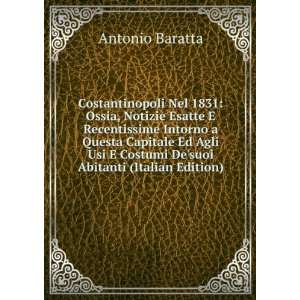   Costumi Desuoi Abitanti (Italian Edition) Antonio Baratta Books