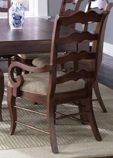 New Treasures Formal Dining Extension Leg Table Set Rustic Oak 7 Piece 