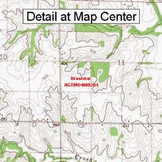  USGS Topographic Quadrangle Map   Brashear, Missouri 