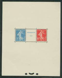 FRANCE #241 Souvenir sheet, og, NH, Vf, Scott $2,150.00  
