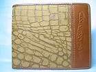 Genuine Brown Crocodile CAIMAN Leather Mini Wallet Card Holder FREE 