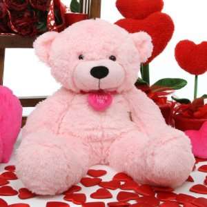  Lady L Cuddles I Love You Necklace Pink Teddy Bear 26in 