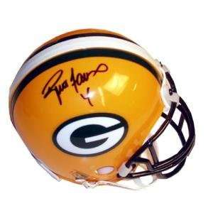  Brett Favre Autographed Packers Replica Mini Helmet 
