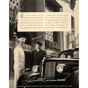  1937 Ad Limited Buick Car Waldorf Astoria Hotel GM 