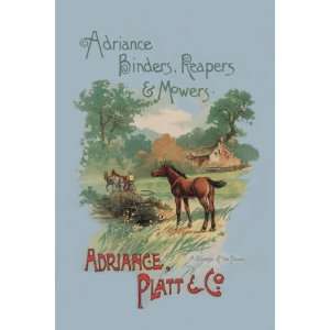   Poster, Adriance Binders, Reapers and Mowers   20x30