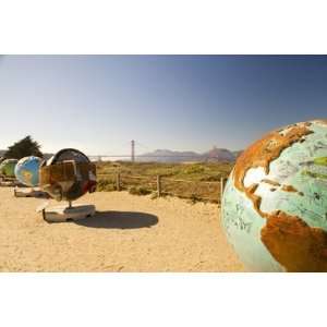   Globe Sculptures Along Footpath by Thomas Winz, 72x48