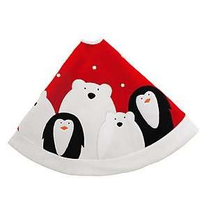  48 Penguin and Polar Bear Velvet Tree Skirt