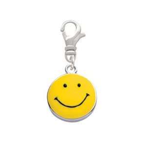  CO   C1419 tlf   Smiley Face   Clip On Silver Charm Arts 