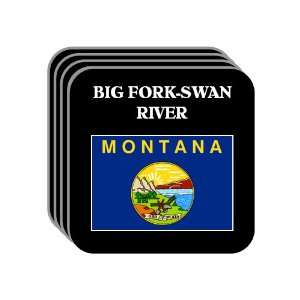  US State Flag   BIG FORK SWAN RIVER, Montana (MT) Set of 4 