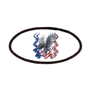  Patch of Eagle With Flaming Wings Carrying Piece Of US 
