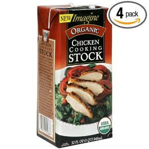 Imagine Organic Chicken Stock, 32 ounces (Pack of4)  