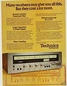 RARE 1975 Technics SA 5150 Receiver Ad  