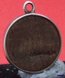 VINTAGE SILVER TOUCH WOOD WUD LUCKY FOB CHARM  
