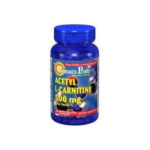  Acetyl L Carnitine 500 mg 500 mg 30 Capsules Health 