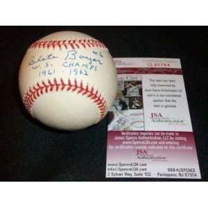   Boyer Signed Ball   d 07 OAL Budig JSA COA   Autographed Baseballs