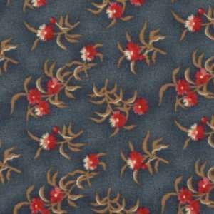  WIN23398 2 Farmhouse Collection Red Flowers on Dark Gray 