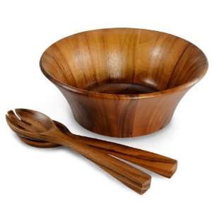  Enrico Products Acacia Wood Grand Flute Serving Bowl with 