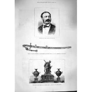   1879 LIONEL DAWSON SWORD SIR EVELYN WOOD VASE BULLER