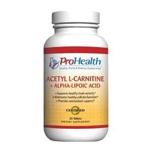  Pro Health Acetyl L Carnitine & Alpha Lipoic Acid 500mg 