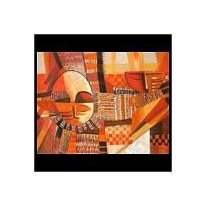  NOVICA Cubist Painting   Ancestral Memory