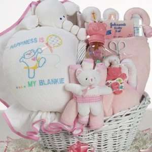  Happines Girl Baby Gift Basket Baby