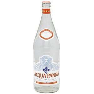 Acqua Panna Natural Spring Water, 1 Liter Glass Bottle (Pack of 12 