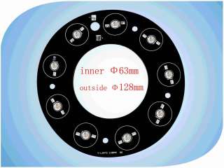wdm 2x9*1W LED HeatSink Aluminum Base 9leds series High Power led ring 