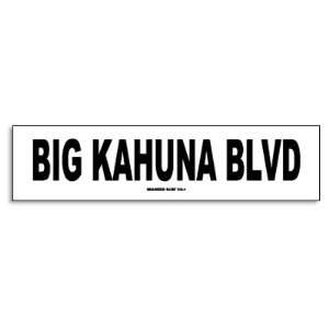 Big Kahuna Blvd Aluminum Sign in White