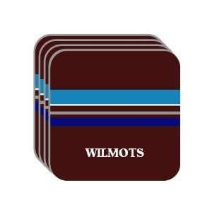 Personal Name Gift   WILMOTS Set of 4 Mini Mousepad Coasters (blue 